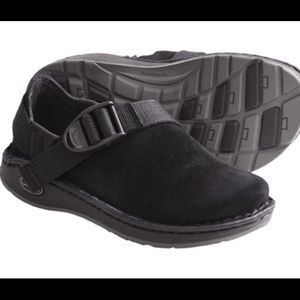 Kids size 1 Chaco slip ons